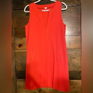 J. Crew Orange 60s Mod Twiggy Style Cotton Mini Dress